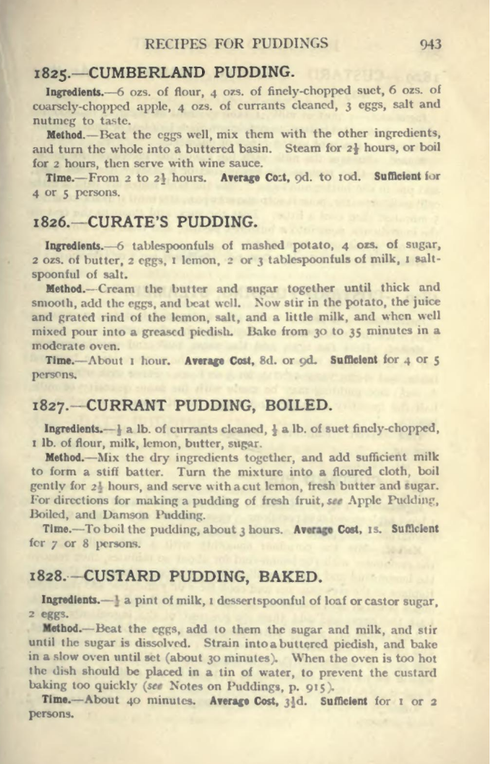 mrs beeton book of household management vintage recipe book potato pudding curates pudding